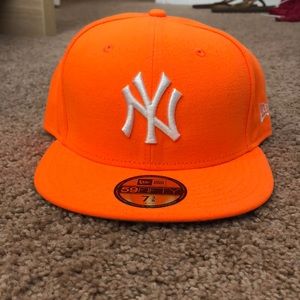new york yankees cap orange